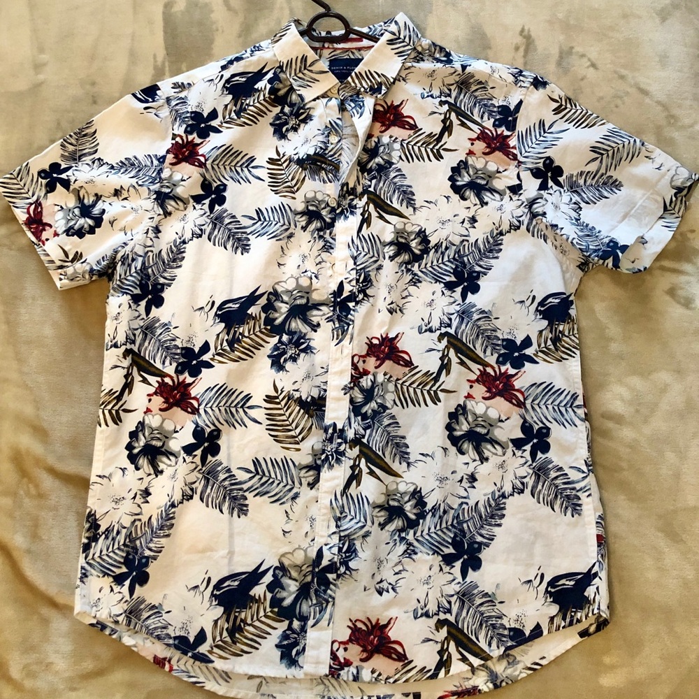 Denim and Flower Floral Button Down